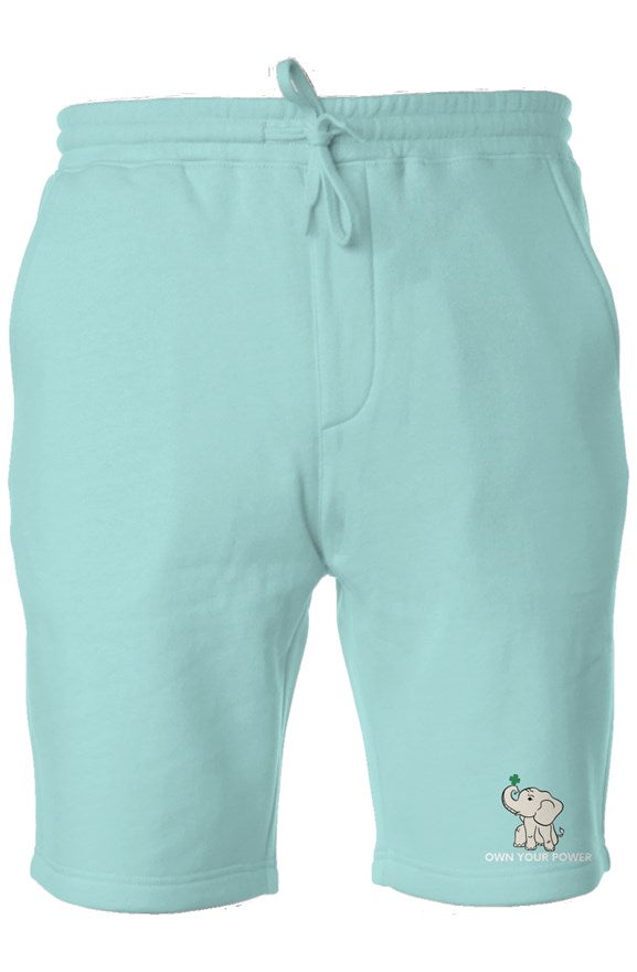 Pigment Dyed Fleece Shorts-EMBROIDERED