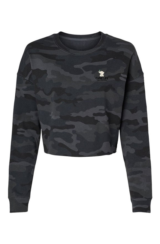 CAN2 LIFE-Lightweight Camo Cropped Crew