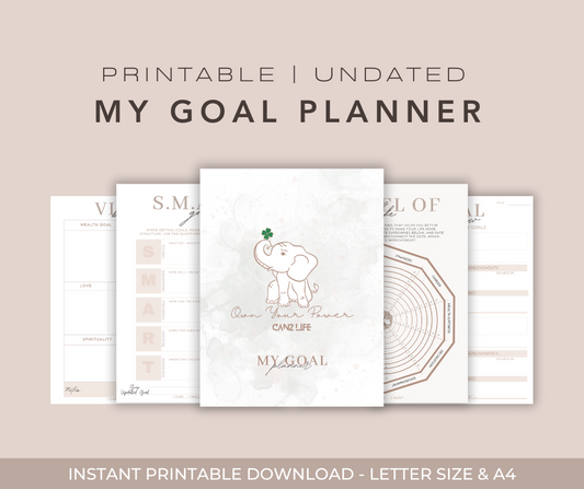 MY GOALS PLANNER UNDATED PRINTABLE 12pg