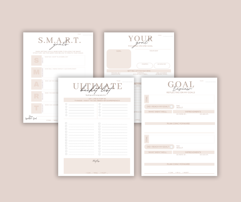 MY GOALS PLANNER UNDATED PRINTABLE 12pg