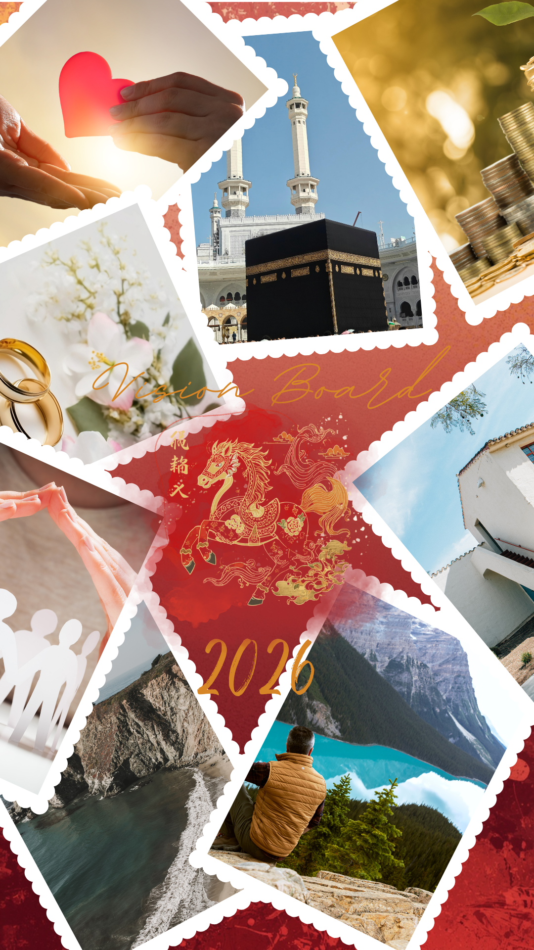 Editable Canva Vision Board -Year of the Horse 2026