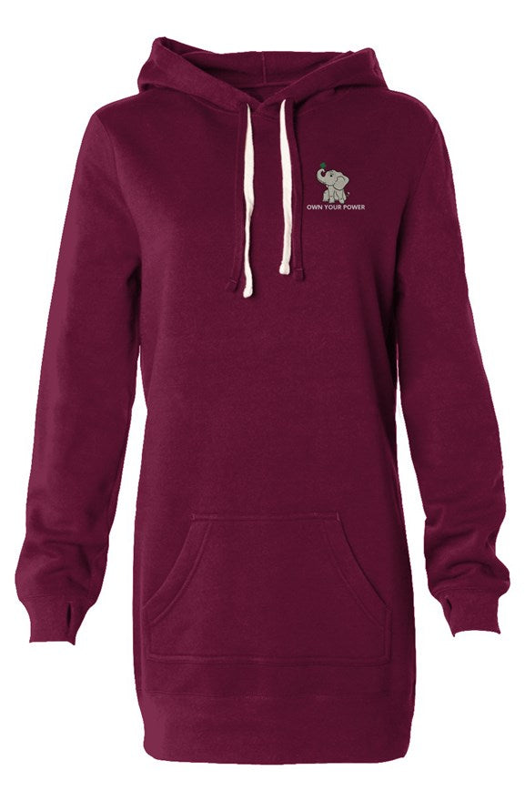 Hooded Sweatshirt Dress (EMBROIDERED)